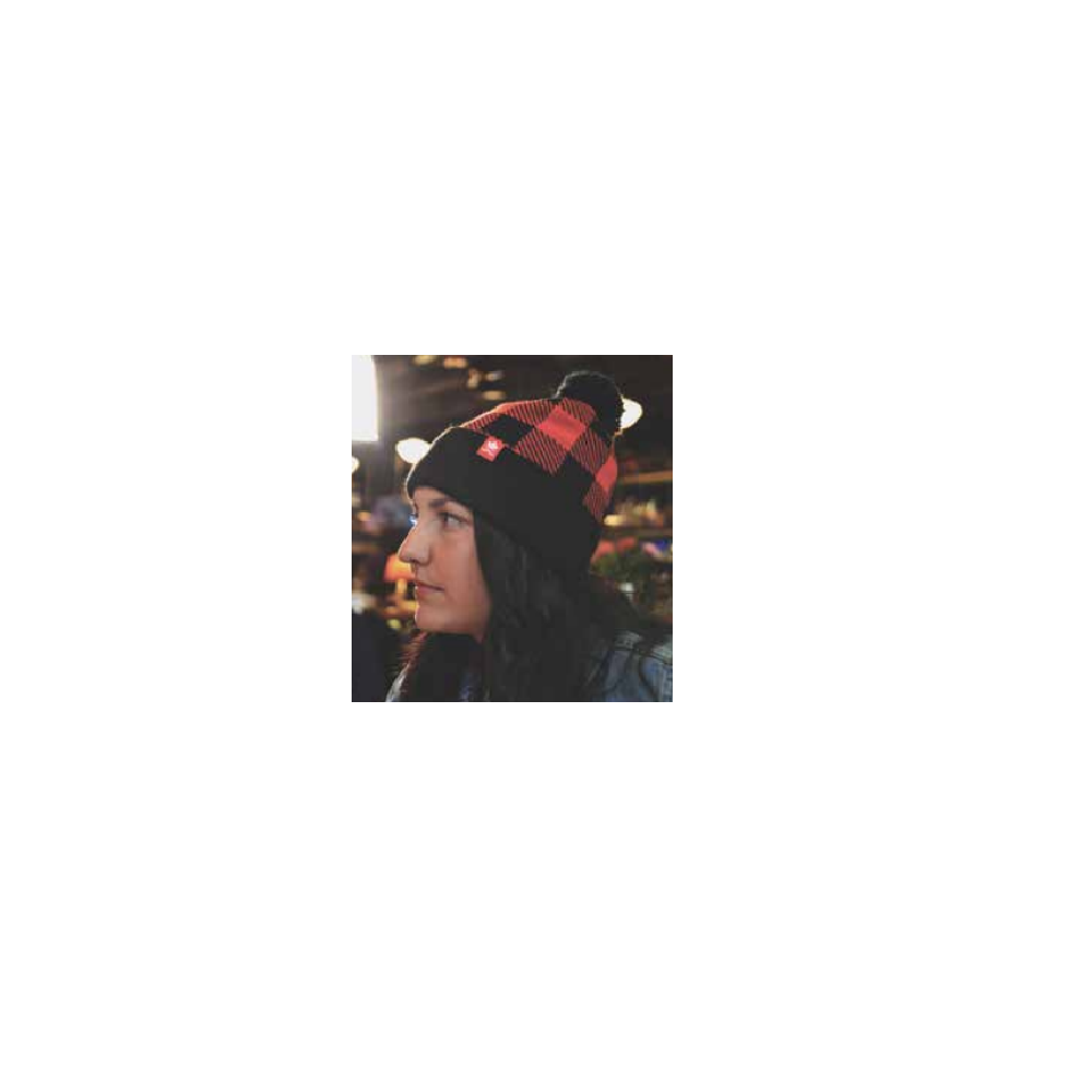 CCM Bonnet The Holiday Plaid Pom Knit 4 CCM Bonnet The Holiday Plaid Pom Knit – Image 2